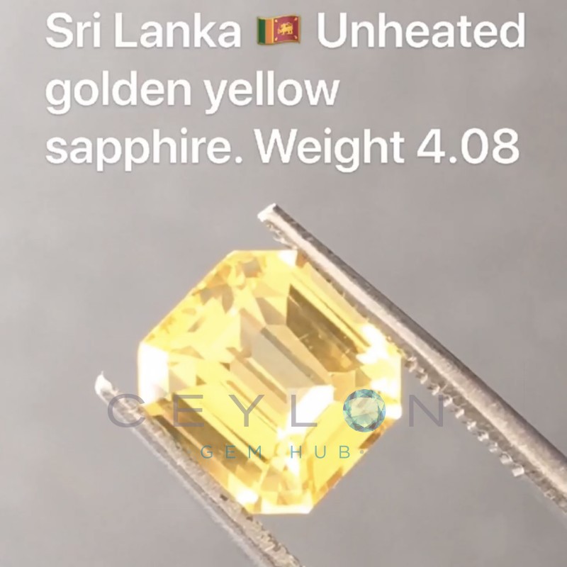 Yellow Sapphire Unheated - 4.08 Cts
