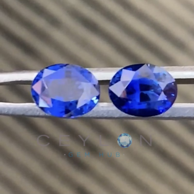 Blue Sapphire Pair - 2.11 Cts 2.08 Cts